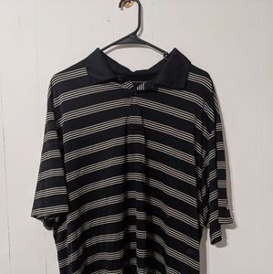 Black and cream men's polo